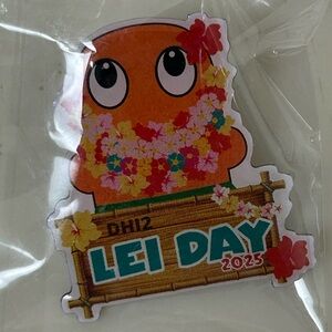 Amazon Hawaii DHi2 Employees🧡Mascot Lei Day 2025 Push Pin. Limited Edition.